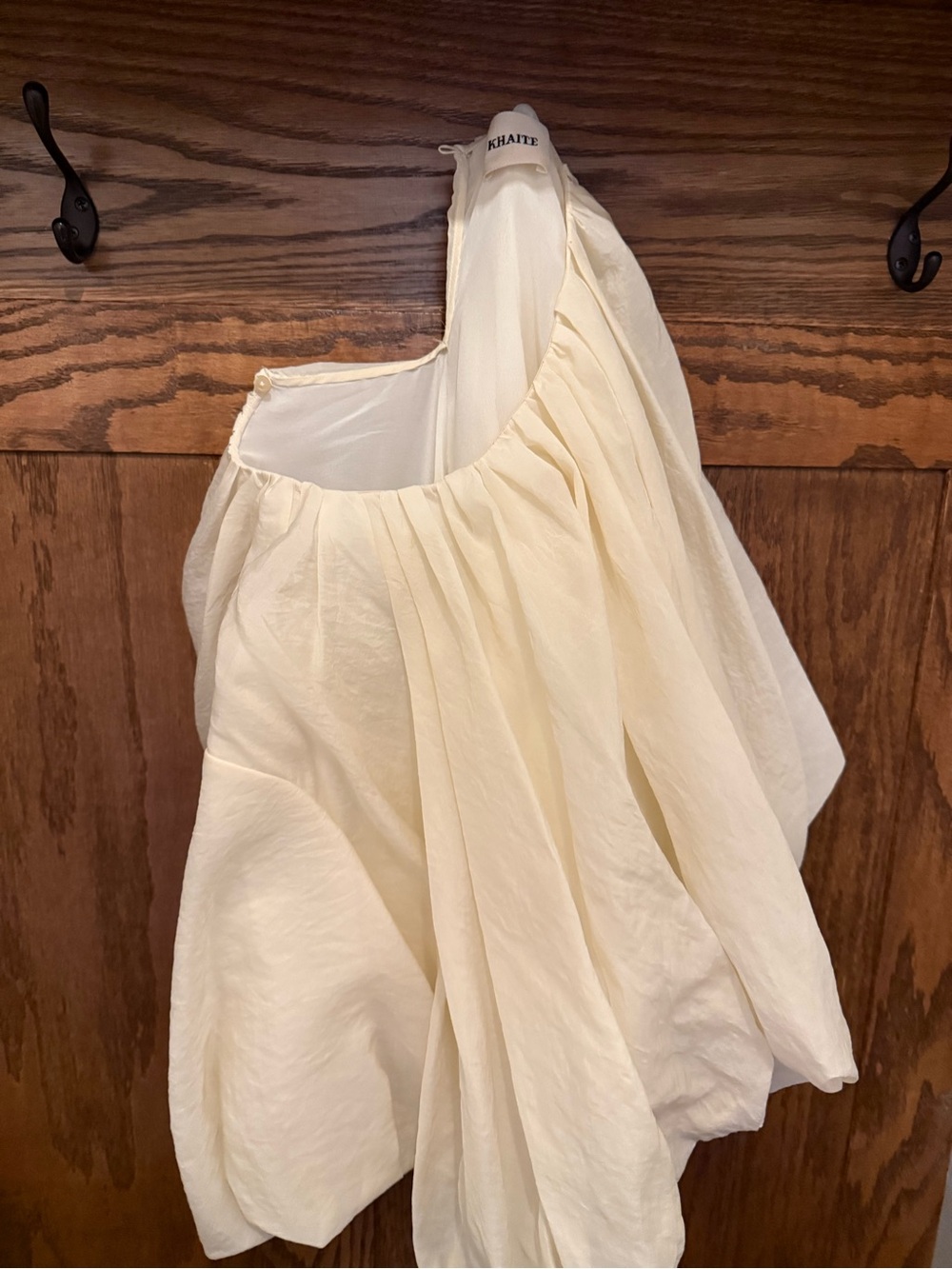 KHAITE Alma Billowy Cream Puff-Sleeve Blouse - Picture 5 of 5